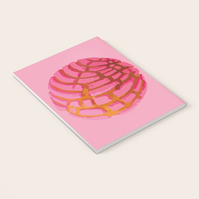 Pink concha bread mexican concha pan dulce mexican food lover Notebook Gallery Image 3