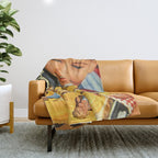 Girls on toast - Grilled Cheese Tan Throw Blanket Gallery Image 1