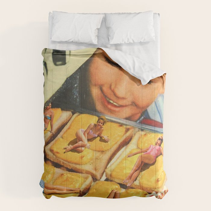 Girls on toast - Grilled Cheese Tan Comforter Gallery Image 6