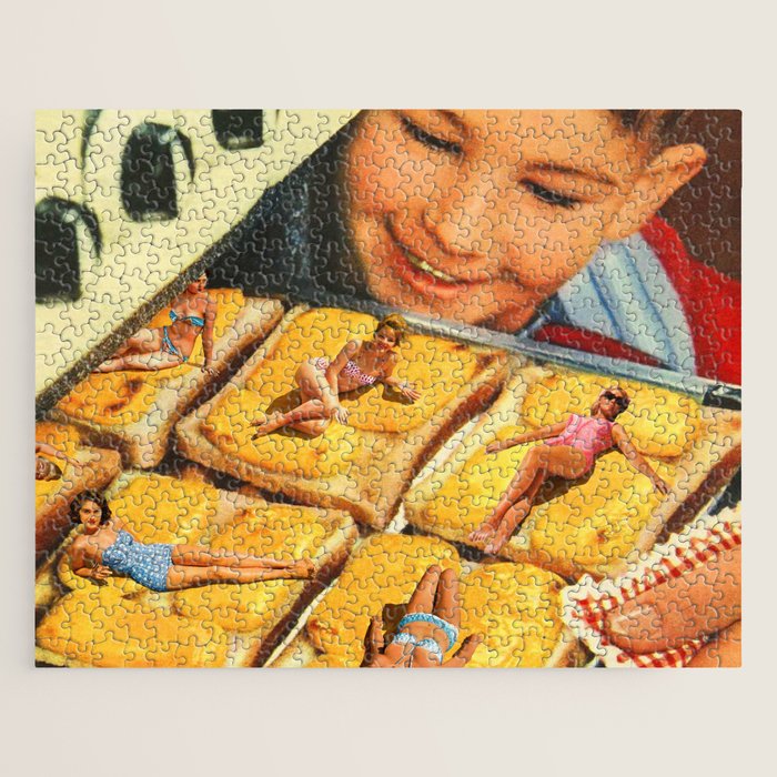 Girls on toast - Grilled Cheese Tan Jigsaw Puzzle Gallery Image 1