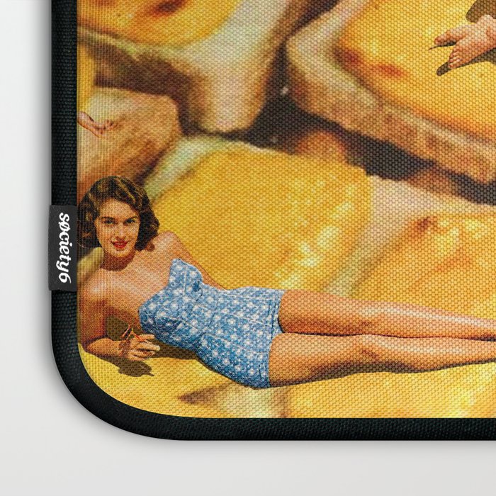 Girls on toast - Grilled Cheese Tan Laptop Sleeve Gallery Image 3