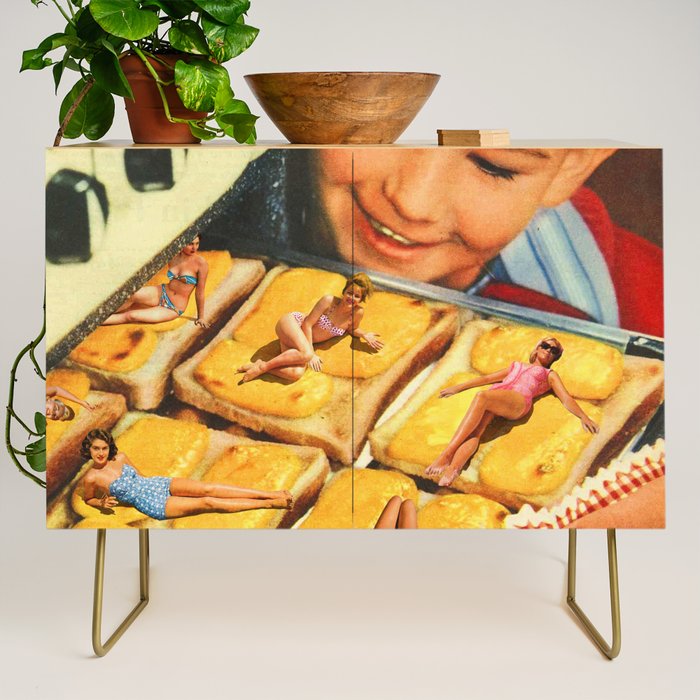 Girls on toast - Grilled Cheese Tan Credenza Gallery Image 1
