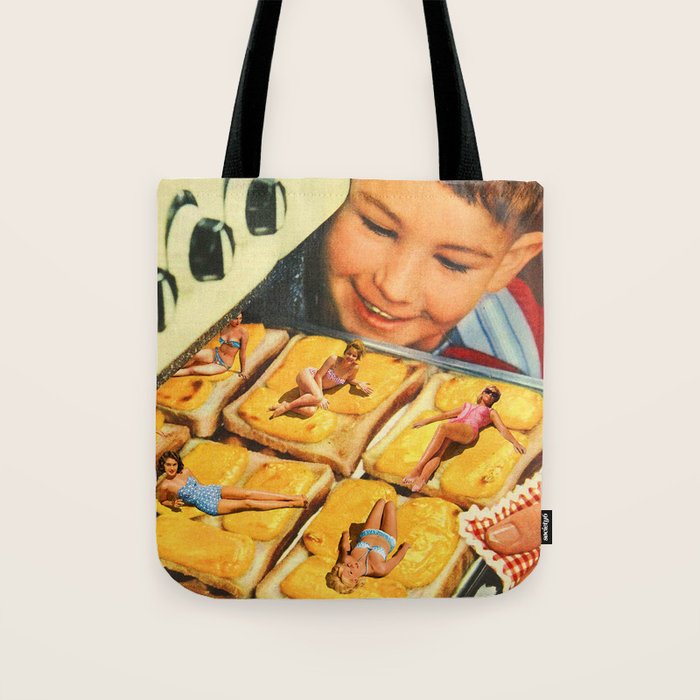 Girls on toast - Grilled Cheese Tan Tote Bag Gallery Image 1
