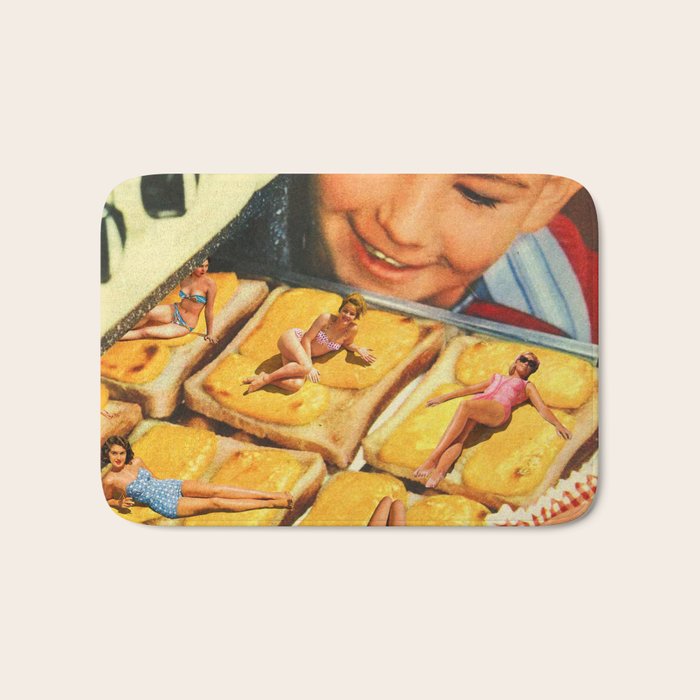 Girls on toast - Grilled Cheese Tan Bath Mat Gallery Image 1