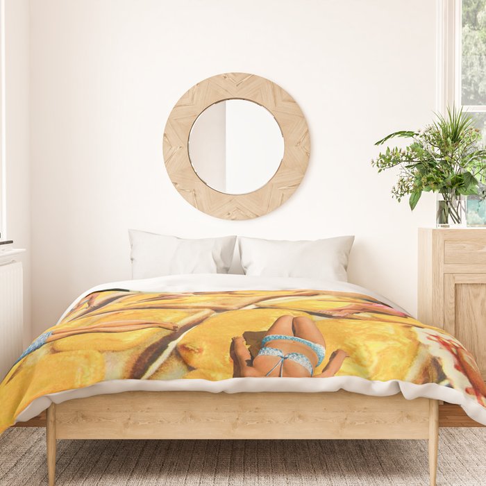 Girls on toast - Grilled Cheese Tan Duvet Cover Gallery Image 3