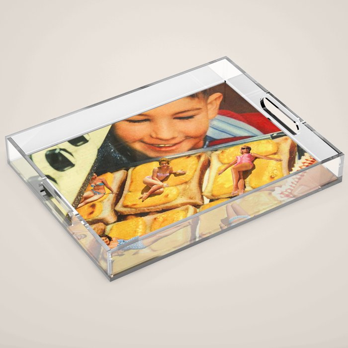 Girls on toast - Grilled Cheese Tan Acrylic Tray Gallery Image 1