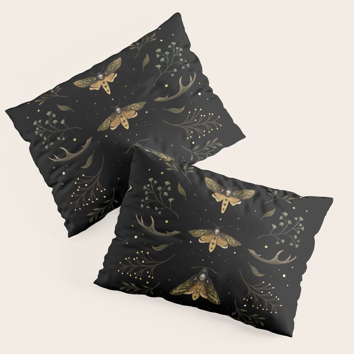 Death Head Moths Night Pillow Sham Gallery Image 3