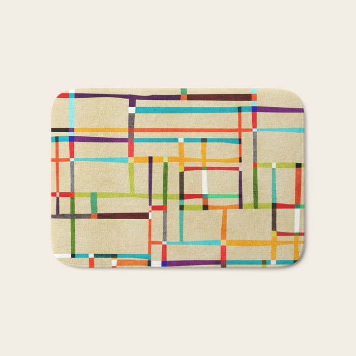 The map (after Mondrian) Bath Mat Gallery Image 1