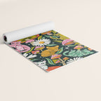 Kittens & Shrooms - Rainbow on Teal Yoga Mat Gallery Image 2