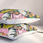 Kittens & Shrooms - Rainbow on Teal Pillow Sham Gallery Image 3