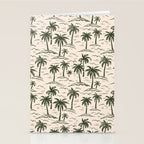Vintage tropical palm tree island pattern Stationery Card Gallery Image 2