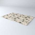 Vintage tropical palm tree island pattern Rug Gallery Image 3