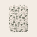 Vintage tropical palm tree island pattern Bath Mat Gallery Image 1