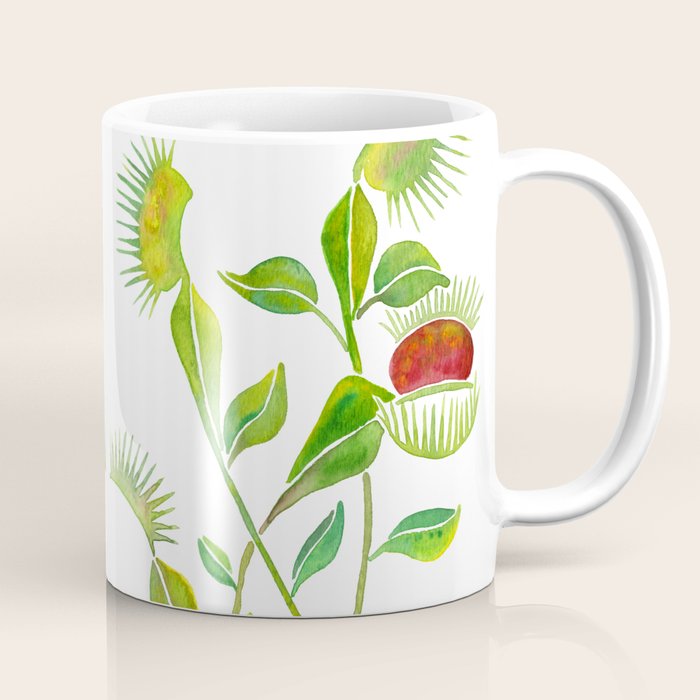Venus Fly Trap Watercolor Coffee Mug Gallery Image 1