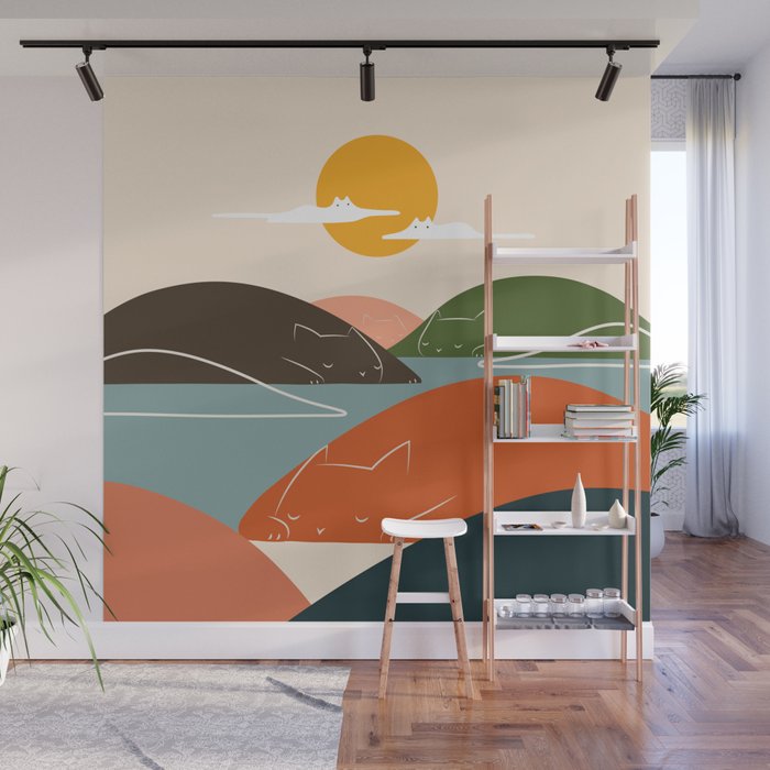 Cat Landscape 104 Wall Mural Gallery Image 1