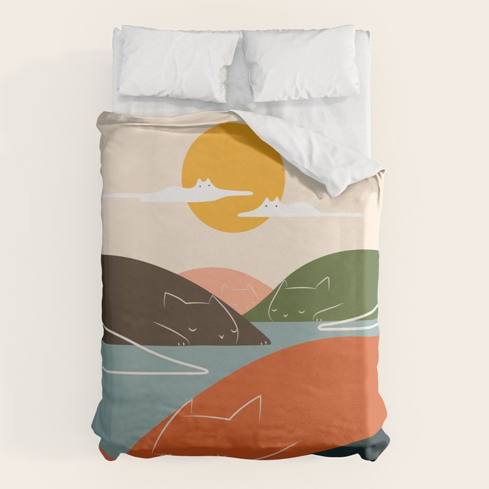 Cat Landscape 104 Duvet Cover Gallery Image 1