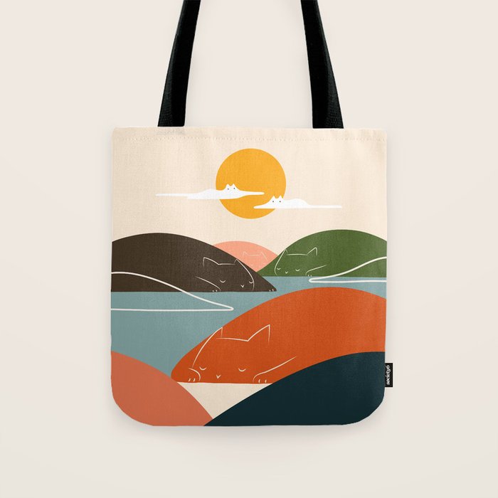 Cat Landscape 104 Tote Bag Gallery Image 1