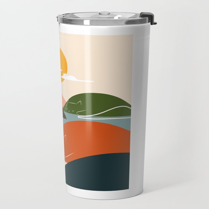 Cat Landscape 104 Travel Mug Gallery Image 2