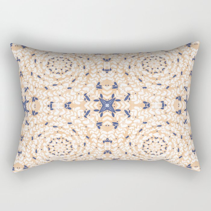 Pink Circular Nature Tiles PB Rectangular Pillow Gallery Image 2
