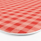 Gingham Plaid Red and Pink  Bath Mat Gallery Image 3
