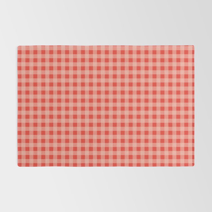 Gingham Plaid Red and Pink  Rug Gallery Image 2