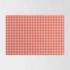 Gingham Plaid Red and Pink  Rug Gallery Image 2
