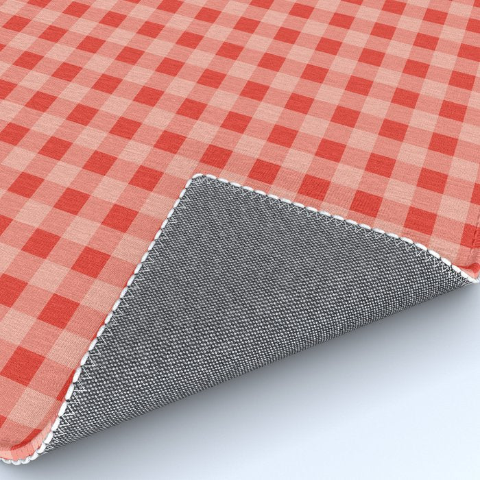 Gingham Plaid Red and Pink  Rug Gallery Image 4