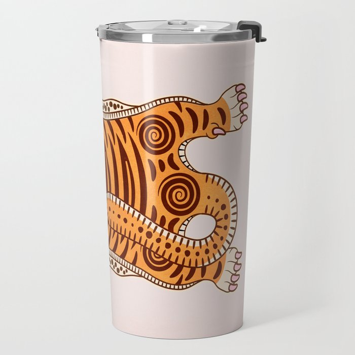 King Of The Jungle 03: Peach Tiger Edition Travel Mug Gallery Image 2