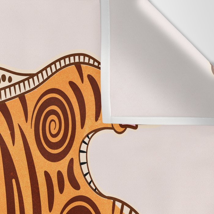 King Of The Jungle 03: Peach Tiger Edition Wall Tapestry Gallery Image 3