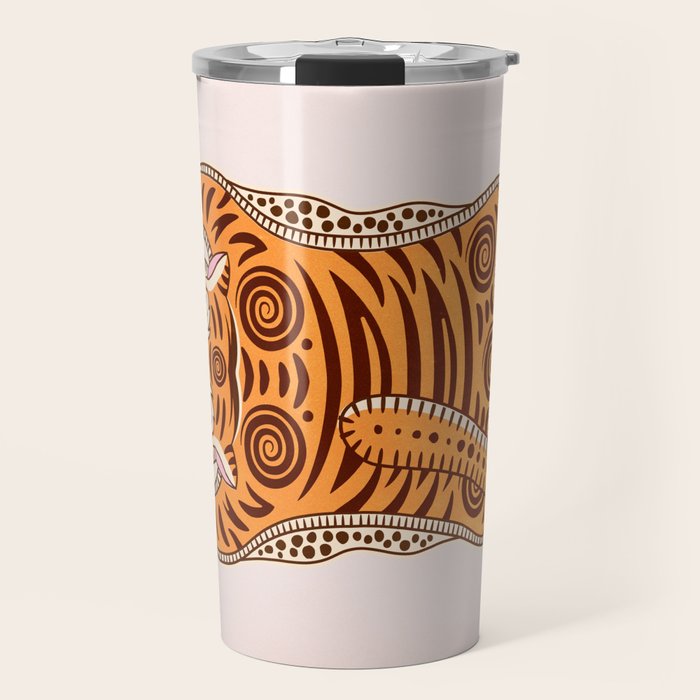 King Of The Jungle 03: Peach Tiger Edition Travel Mug Gallery Image 1
