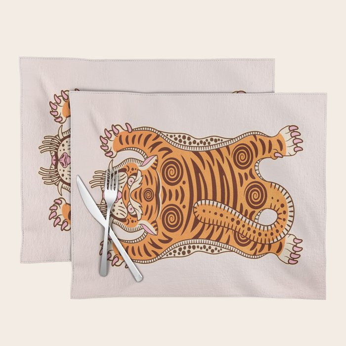 King Of The Jungle 03: Peach Tiger Edition Placemat Gallery Image 1