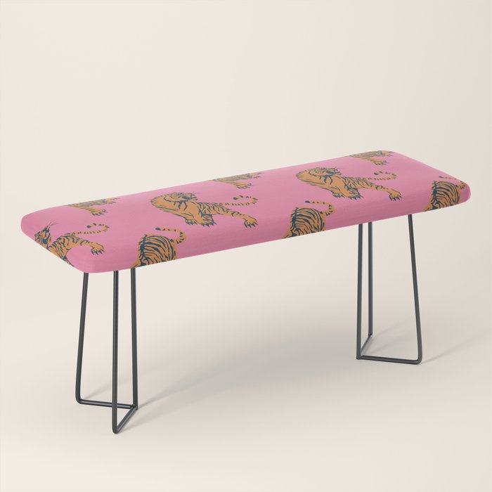 tiger print pink Bench Gallery Image 1