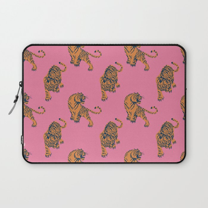 tiger print pink Laptop Sleeve Gallery Image 1