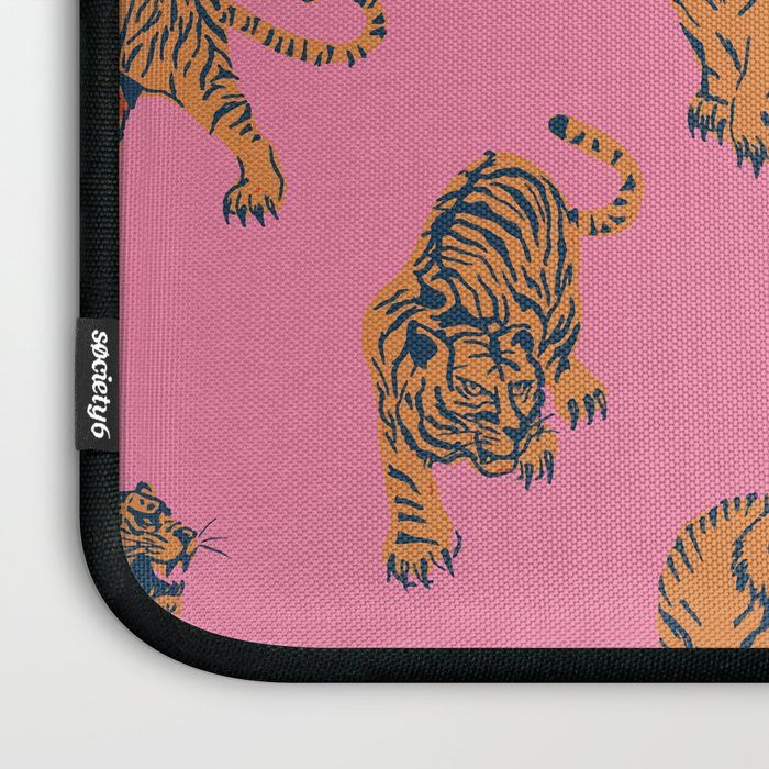 tiger print pink Laptop Sleeve Gallery Image 3