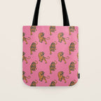 tiger print pink Tote Bag Gallery Image 1