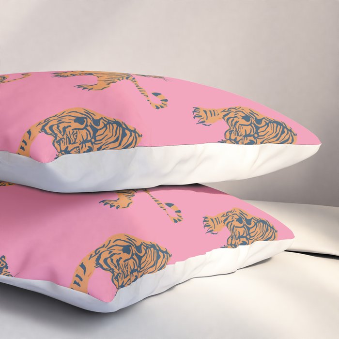 tiger print pink Pillow Sham Gallery Image 3