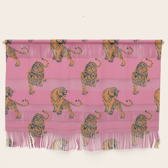 tiger print pink Wall Hanging Gallery Image 1