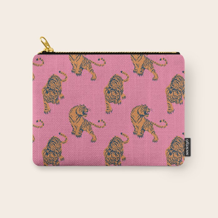 tiger print pink Carry All Pouch Gallery Image 1