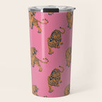 tiger print pink Travel Mug Gallery Image 1