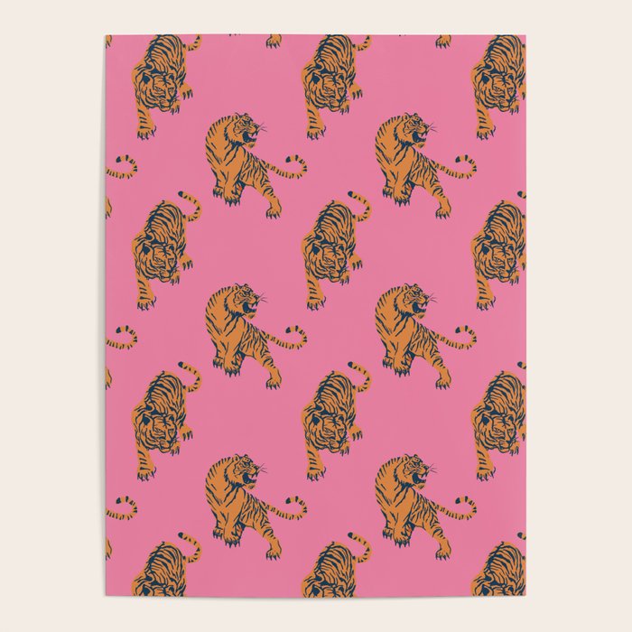 tiger print pink Poster Gallery Image 4