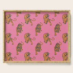 tiger print pink Serving Tray Gallery Image 1