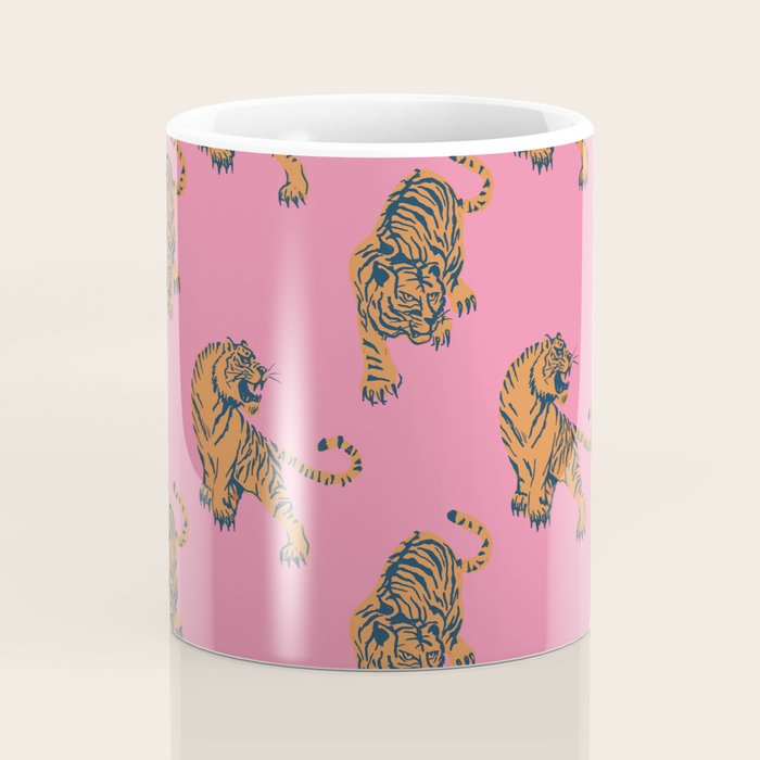 tiger print pink Coffee Mug Gallery Image 4