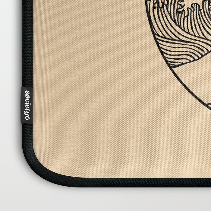 Autumn Tree spring fall Great Wave cat reading Laptop Sleeve Gallery Image 3