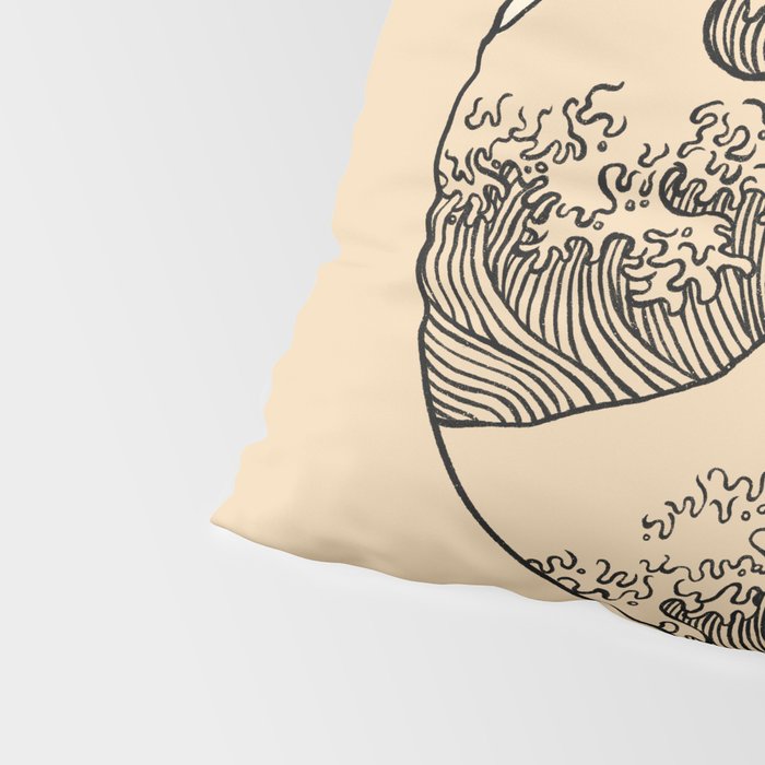Autumn Tree spring fall Great Wave cat reading Pillow Sham Gallery Image 4