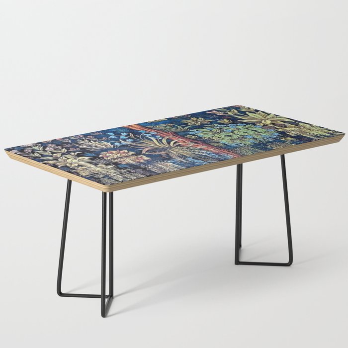 Tree of Life reflecting water of garden lily pond twilight blue nature landscape painting Coffee Table Gallery Image 1