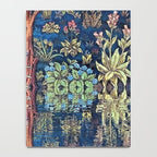 Tree of Life reflecting water of garden lily pond twilight blue nature landscape painting Notebook Gallery Image 4