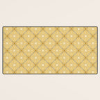 Spanish Murcia Tile Geometric Pattern in Mustard Yellow and Brown Desk Mat Gallery Image 3