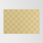 Spanish Murcia Tile Geometric Pattern in Mustard Yellow and Brown Rug Gallery Image 2