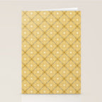 Spanish Murcia Tile Geometric Pattern in Mustard Yellow and Brown Stationery Card Gallery Image 2