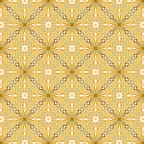 Spanish Murcia Tile Geometric Pattern in Mustard Yellow and Brown Coffee Mug Gallery Image 2